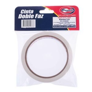 Cinta Doble Faz 18mm x 10Mts Transparente Baterias Pegamento