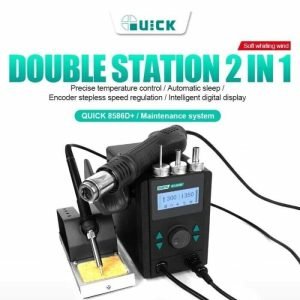 Estacion de Soldado QUICK 2 en 1 8586d+ Aire 800W Soldador 60W 715