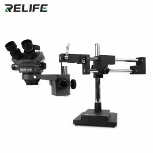 Microscopio Trinocular NEGRO RELIFE RL M5T-Stl2 50X C-adapt. de Camara y Aro 144 LED