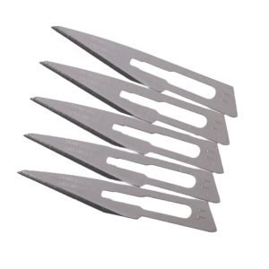Set 25 Cuchillas Bisturi Acero al Carbono Corte Rectas