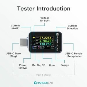 POWER Z C240 Tester USB Tipo C Medidor de Consumo