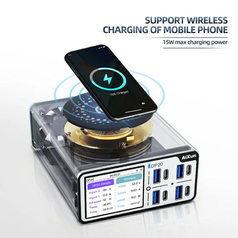 Multicargador Hub Carga 4 USB Aixun DP20 PD QC Multicargador Hub Carga 4 USB AIXUN DP20 PD QC