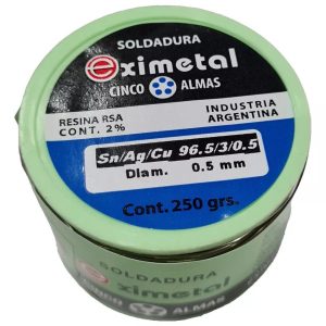 Estaño en Hilo Eximetal Carretel 250 g Lead Free Sac 305 0.5mm