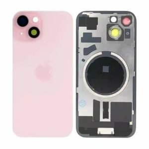 Tapa Trasera iPhone 15 - con Lentes de Camaras - ROSA