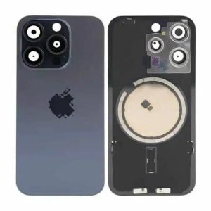 Tapa Trasera iPhone 15 Pro - con Lentes de Camaras - AZUL