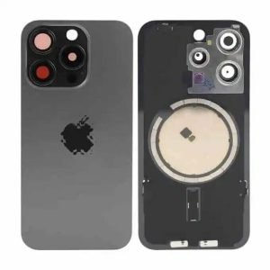 Tapa Trasera iPhone 15 Pro - con Lentes de Camaras - NEGRO
