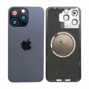 Tapa Trasera iPhone 15 Pro Max - con Lentes de Camaras - AZUL