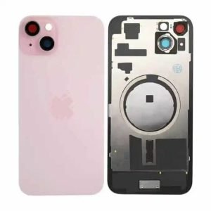Tapa Trasera iPhone 15 Plus - con Lentes de Camaras - ROSA
