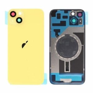 Tapa Trasera iPhone 14 Plus - con Lentes de Camaras - AMARILLO