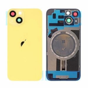 Tapa Trasera iPhone 14 - con Lentes de Camaras - AMARILLO