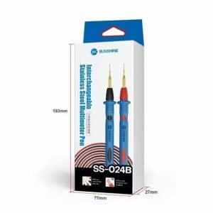 Puntas Finas Multimetro de Acero Inoxidable Chapados en Oro SS024B