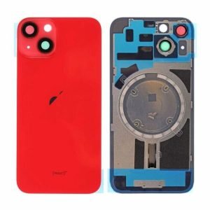 Tapa Trasera iPhone 14 - con Lentes de Camaras - ROJO