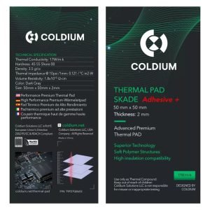 Pad Térmico Coldium Skade 50x50x2.0mm Adhesive M3 Plus