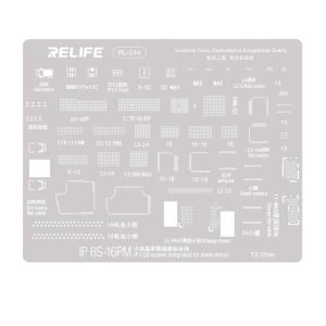 RELIFE Stencil para IC Pantalla Modulo LCD iPhone 6S al 16 Pro Max