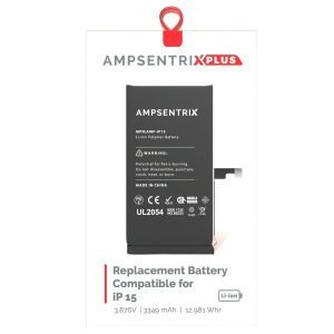 Bateria iPhone 15 Pre Programada AmpSentrix Plus