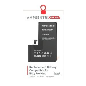 Bateria iPhone 15 Pro Max Pre Programada AmpSentrix Plus