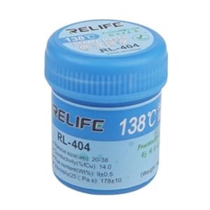 Estaño en Pasta Bajo Punto de Fusion Bismuto 138°C RELIFE Pote 40G - Rl404
