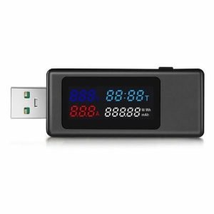 Medidor Tester USB NEGRO LCD Timer KWS-v30