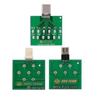 Set 3 Dock Test Flex Micro USB Tipo C Ligthing
