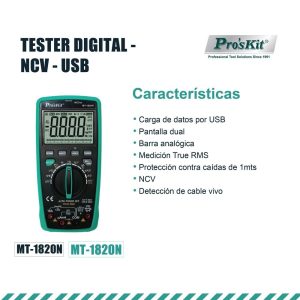 Tester Digital - Ncv - USB ProSKIT Mt-1820n