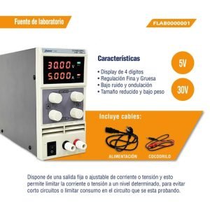 Fuente Regulable de 0-30V, 5A