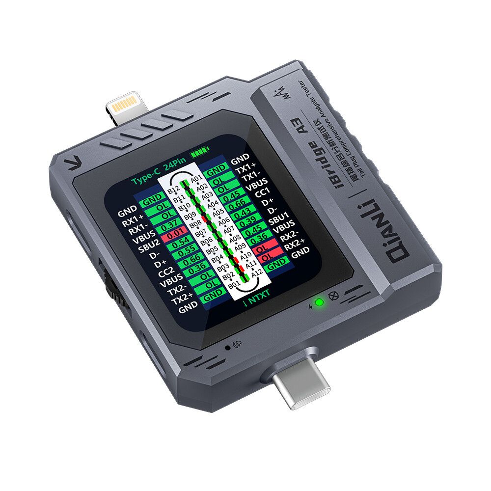 Tester Diagnóstico Lightning Ibridge Medidor USB Dock Test Qianli A3 Tester Diagnóstico Lightning Ibridge Medidor USB Dock Test QIANLI A3