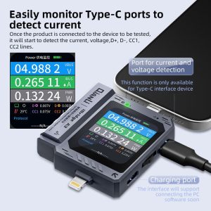 Tester Diagnóstico Lightning Ibridge Medidor USB Dock Test QIANLI A3