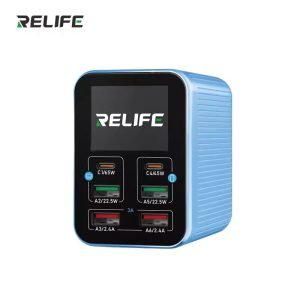 Multicargador Hub Carga 6 Puertos RELIFE Q4 AZUL