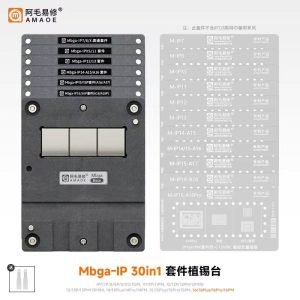 Soporte Holder Reballing Stencil CPU iPhone 7-16pmx Transplante AMAOE Mbga-ip 30