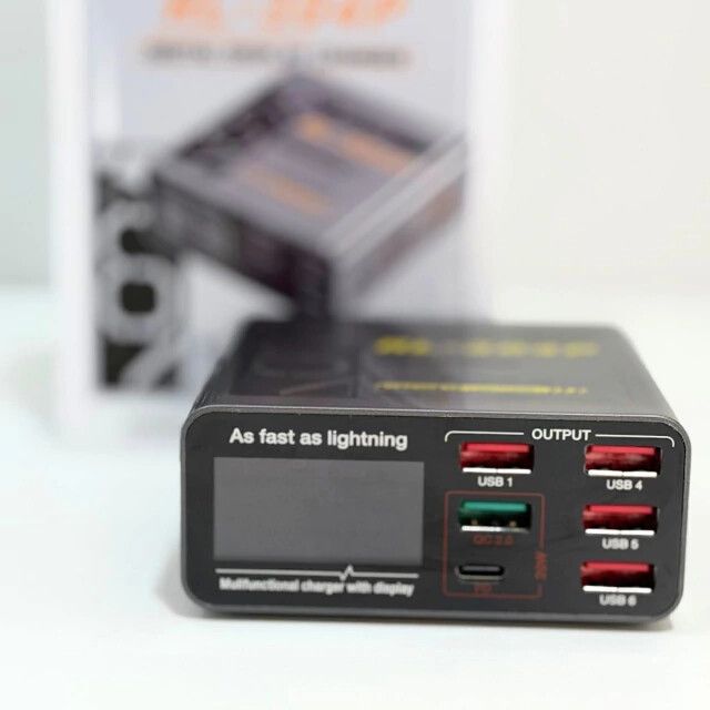 Multicargador Hub Carga 6 Puertos USB 3.0 Relife Rl-304p gris Multicargador Hub Carga 6 Puertos USB 3.0 RELIFE RL-304p GRIS