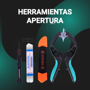 Destornilladores y espátulas de apertura para dispositivos.
