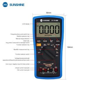 Multimetro Digital Tester Autorango SUNSHINE DT17N V2.0