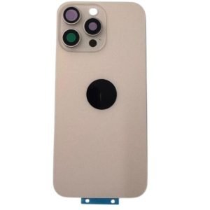 Tapa Trasera iPhone 16 Pro Max - con Lentes de Camaras - DORADO