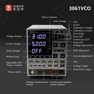 Fuente de Alimentación Laboratorio YCS 3061 30V 6A 180W