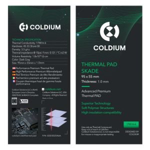Pad Térmico Coldium Skade 95x55x1.0mm