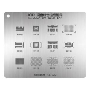 Stencil Agujero Cuadrado JCID 0,15 mm eMMC / UFS / NAND / PCIE