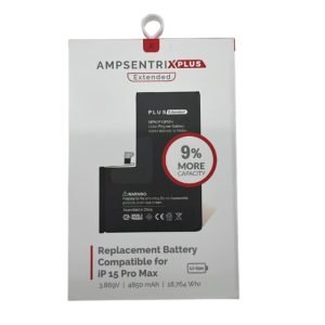 Bateria Extendida iPhone 15 Pro Max Pre Programada AmpSentrix Plus Extended