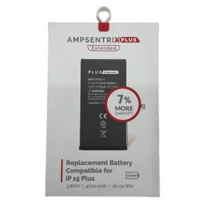Bateria Extendida iPhone 15 Plus Pre Programada AmpSentrix Plus Extended