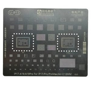 Stencil Reballing iPhone 17 Agujero Cuadrado Amaoe
